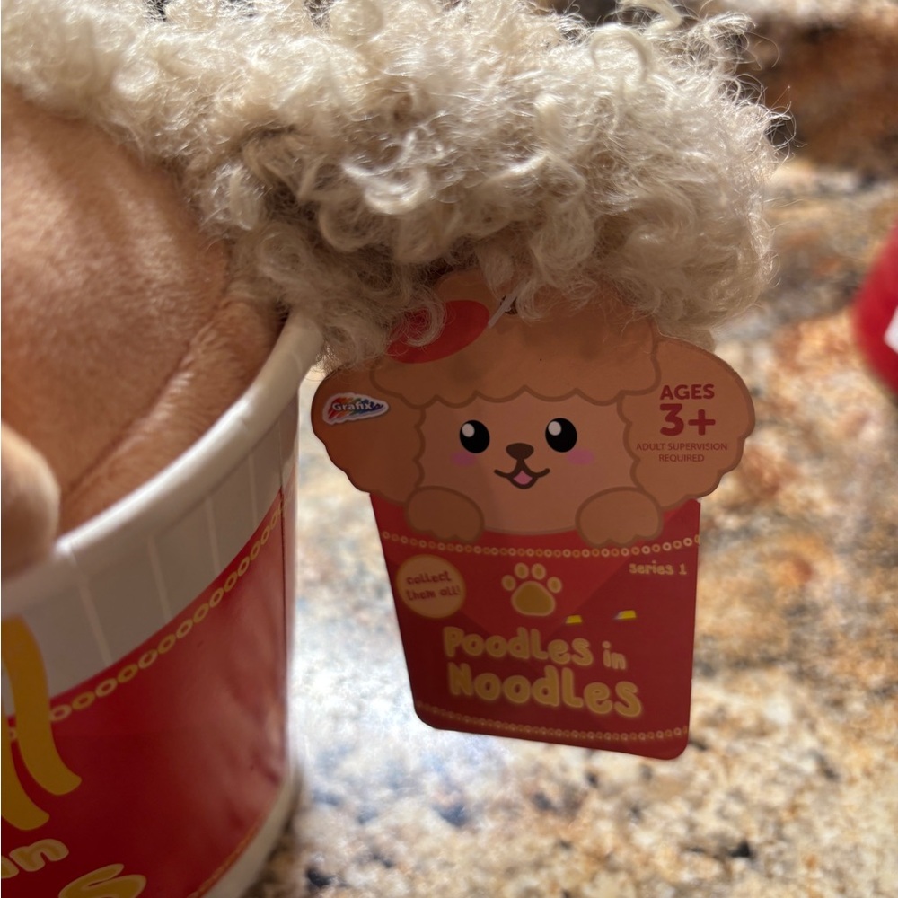 Poodles In Noodles Plush Stuffed Animal Toy Brown 7" Brand New Novelty Toys - Picture 2 of 4